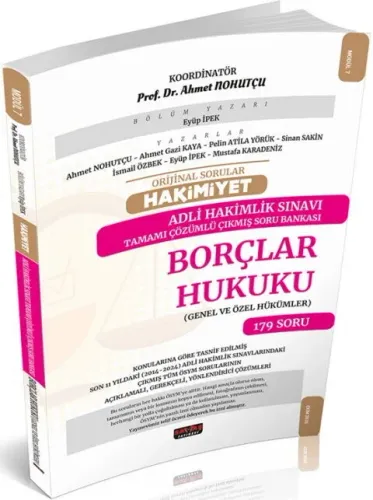 Savaş Yayınları 2025 Orijinal Sorular HAKİMİYET Adli Hakimlik Borçlar 