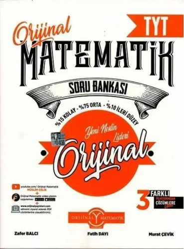Orijinal Yayınları TYT Orijinal Matematik Soru Bankası