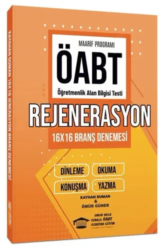 Ömür Güner ÖABT MEB-AGS Türkçe Öğretmenliği Rejenerasyon 16x16 Branş D