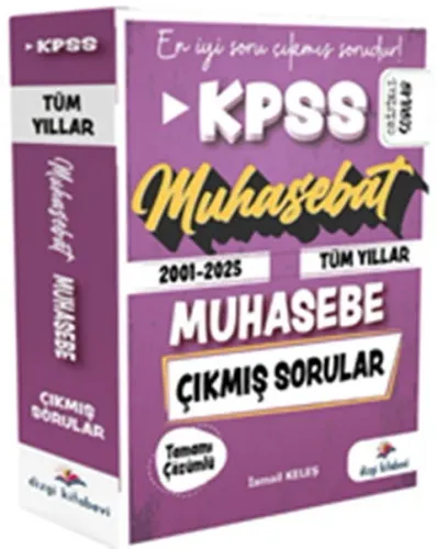 Dizgi Kitap Yayınları 2025 Muhasebat KPSS A Sayıştay Tamamı Çözümlü Tüm Yıllar (2001-2025) Çıkmış Muhasebe Soruları