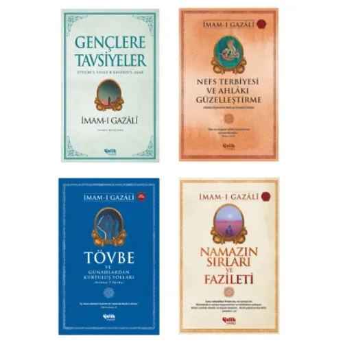 İmam-ı Gazali Seti Gençlere Tavsiyeler-Nefs Terbiyesi - Tövbe - Namazın Sırları ve Fazileti 4'lü Set