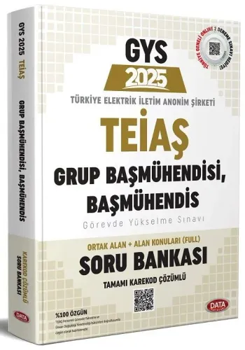 Data Yayınları 2025 TEİAŞ Genel Müdürlüğü GYS Grup Başmühendisi, Başmühendis Soru Bankası - Karekod Çözümlü