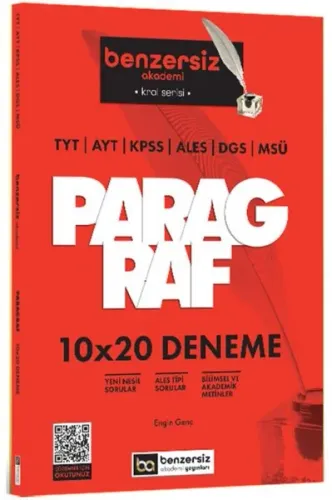 Benzersiz Akademi Yayınları TYT AYT KPSS ALES DGS MSÜ Kral Serisi Benzersiz Paragraf 10x20 Deneme