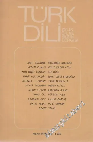 Türk Dili Aylık Dil Dergisi  - 332  XXXIX  28  Mayıs