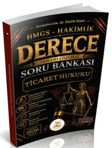 Savaş Yayınları 2026 HUKAL HMGS-Hakimlik Derece Ticaret Hukuku Soru Ba