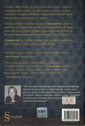 Ustaparmak Sarah Waters Everest Yayınları %50 indirimli