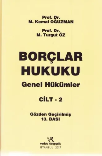 Borçlar Hukuku Genel Hükümler Cilt -2