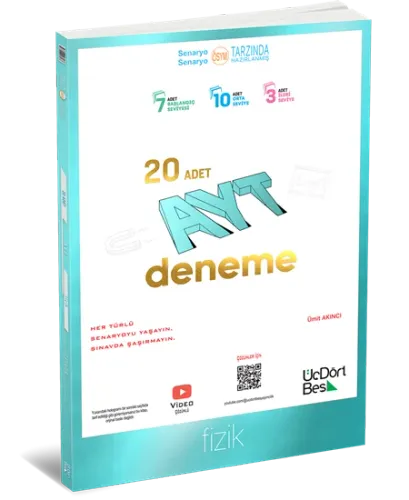 ÜçDörtBeş Yayınları AYT Fizik 20 Deneme