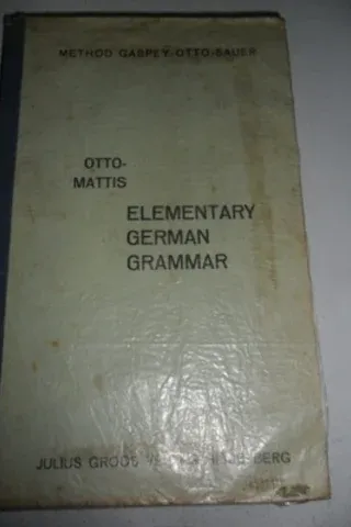 Elementary German Grammar