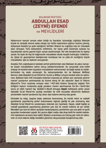 Balıkesir Müftüsü Abdullah Esad (Zeynî) Efendi ve Mevlidleri Mustafa Ö Balıkesir Müftüsü Abdullah Esad (Zeynî) Efendi ve Mevlidleri Mustafa Ö
