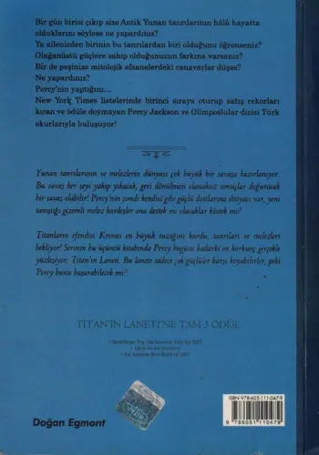 Titan'ın Laneti Percy Jackson ve Olimposlular 3 Rick Riordan Doğan Egm