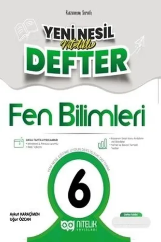 Nitelik Yayınları 6. Sınıf Fen Bilimleri Nitelikli Defterim