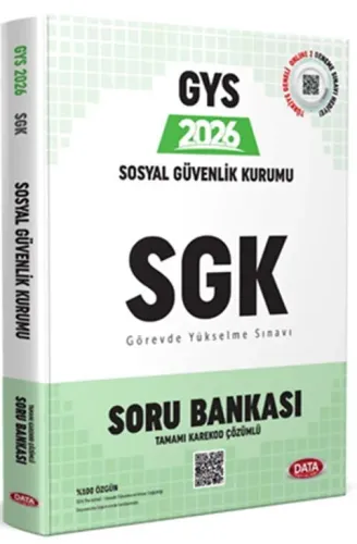Data Yayınları 2026 Sosyal Güvenlik Kurumu SGK GYS Soru Bankası - Karekod Çözümlü