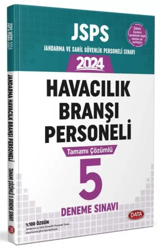 Data Yayınları 2024 JSPS Jandarma ve Sahil Güvenlik Havacılık Branşı Personeli Sınavı Tamamı Çözümlü 5 Deneme Sınavı