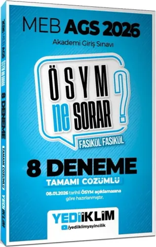 Yediiklim Yayınları 2026 MEB AGS ÖSYM Ne Sorar Tamamı Çözümlü 8 Fasikü