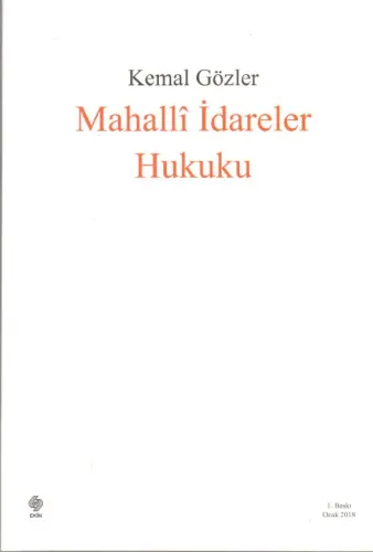 MAHALLİ İDARELER HUKUKU