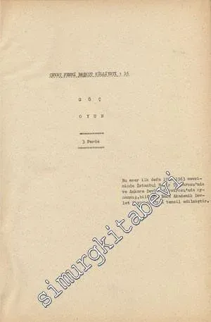 Göç - Oyun 3 Perde -