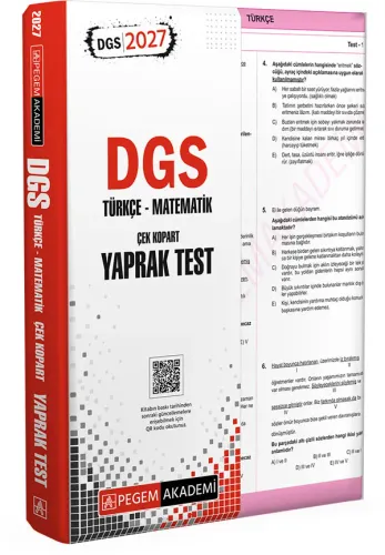 Pegem Yayınları 2027 DGS Çek Kopar Yaprak Test
