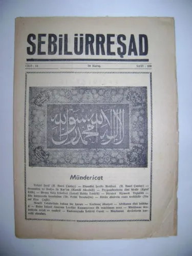 Sebilürreşad Sayı : 328 Cilt : 14 1961 Baskı