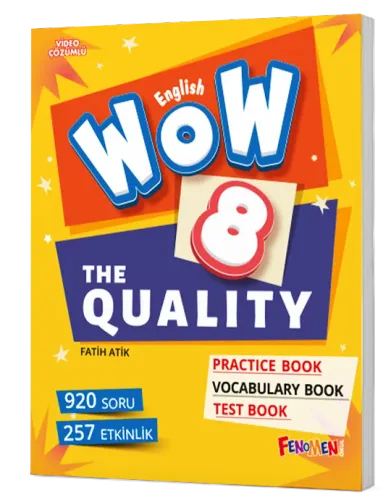 Fenomen Okul Wow English 8. Sınıf The Quality Practice Book Vocabulary Book Test Book