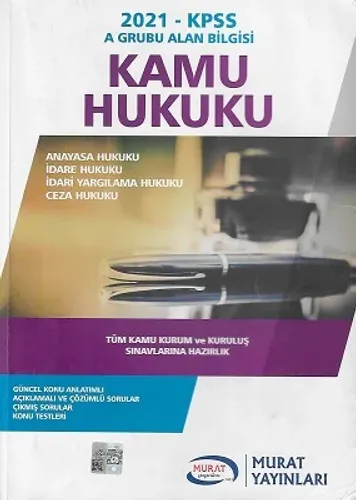 KPSS A Grubu Kamu Hukuku 2021 Alan Bilgisi Murat Yayınları
