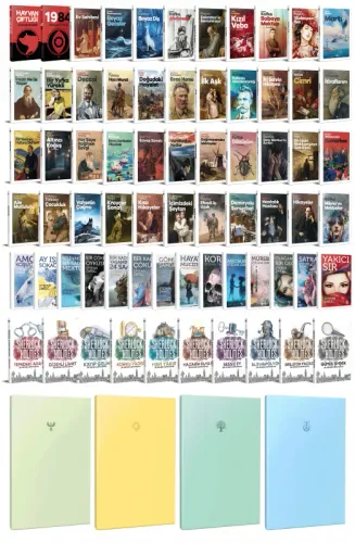 68 Dünya Klasiği ve Pastel Çizgisiz Defter Seti -2 - Halkkitabevi