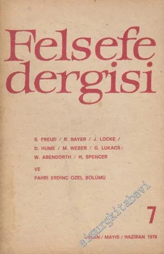 Felsefe Dergisi - Sayı: 7, Nisan - Mayıs - Haziran 1979