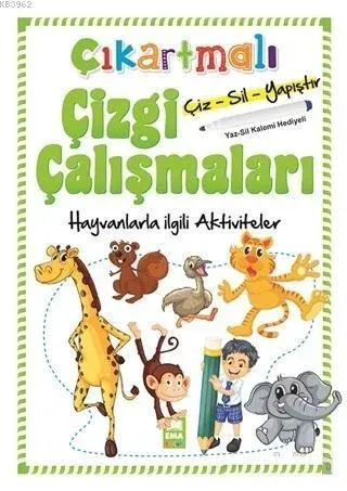 Hayvanlarla İlgili Aktiviteler - Çıkartmalı Çizgi Çalışmaları