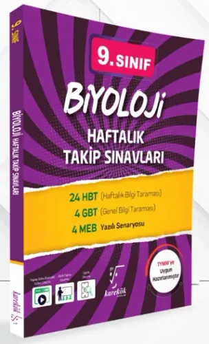 Karekök Yayınları 9. Sınıf Biyoloji Haftalık Takip Sınavları