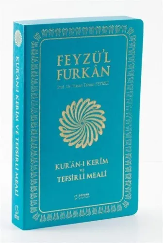 Feyzü'l Furkan Kuran-ı Kerim ve Tefsirli Meali (Cep Boy Karton Kapak) Turkuaz