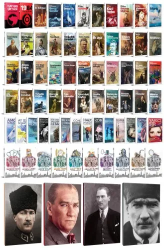 78 Dünya Klasiği ve Atatürk Temalı 64 Sayfa Çizgili Defter Seti -1 - H