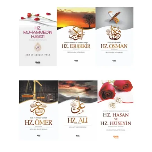 Hz. Muhammed'in (s.a.v.) Hayatı ve Mustafa Necati Bursalı Serisi Hz.Ömer-Hz. Osman-Hz. Ali 6'lı Set