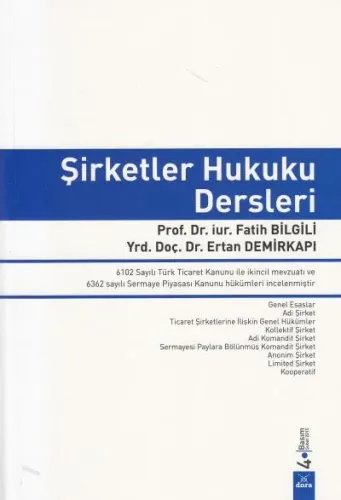 Şirketler Hukuku Dersleri