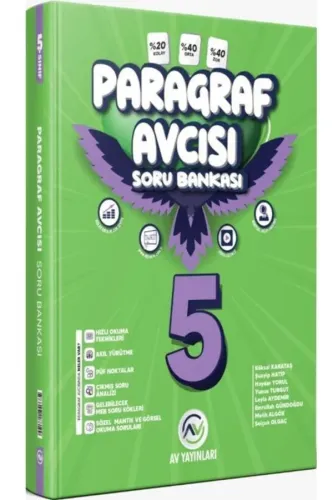 AV YAYINLARI 5.SINIF PARAGRAF AVCISI SORU BANKASI