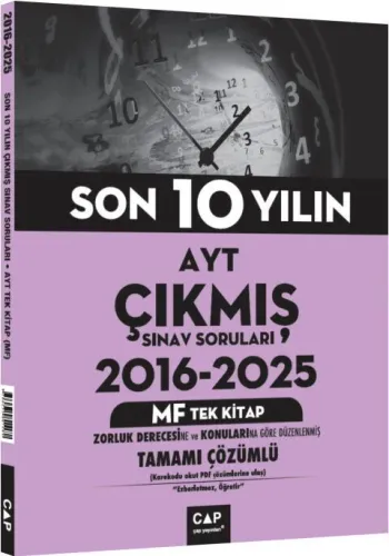 Çap Yayınları AYT MF Tek Kitap Son 10 Yılın Çıkmış Soruları