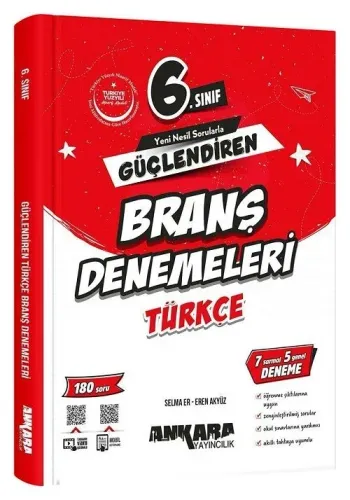 Ankara Yayıncılık 6. Sınıf Türkçe Güçlendiren Branş Denemeleri
