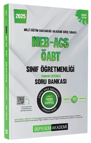 Pegem Yayınları 2025 ÖABT Sınıf Öğretmenliği Tamamı Çözümlü Soru Bankası