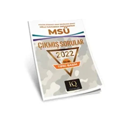 IQ YAYINLARI MSÜ ÇIKMIŞ SORULAR- 2022