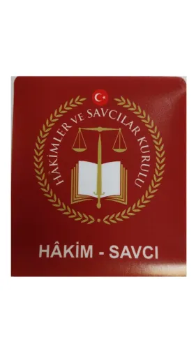Hakim -Savcı ARAÇ STCİKER Bordo Renk - Karpix Deri Ürünleri