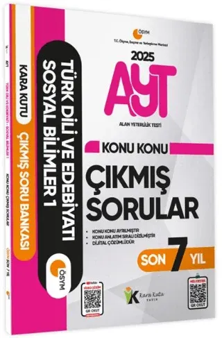 Karakutu Yayınları 2025 AYT Türk Dili ve Edebiyatı-Sosyal Bilimler Son 7 Yıl Çıkmış Sorular