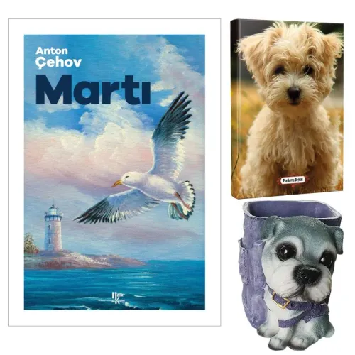 Martı - Anton Çehov ve Dekoratif Köpek Kalemlik - Neşeli Yüz Planlama Defteri
