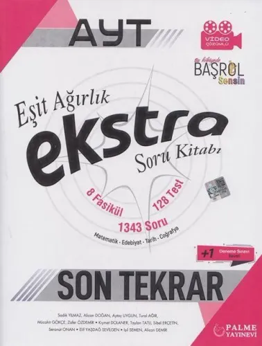Palme Yayınları AYT Tüm Dersler Ekstra Son Tekrar Soru Kitabı