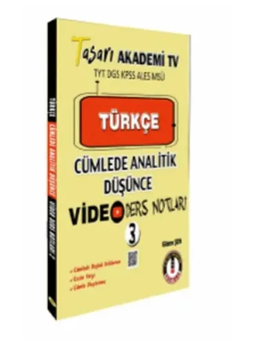 Tasarı Yayınları Türkçe Cümlede Analitik Video Ders Notları -3