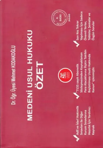 Medeni Usul Hukuku Özet