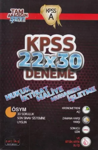 KPSS 22 X 30 DENEME
