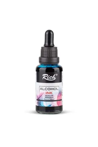 Rich ALCOHOL INK Alkol Bazlı Mürekkep  30 ML TURKUAZ