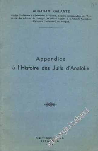 Appendice à l'Histoire des Juifs d'Anatoli -