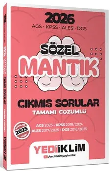 YEDİİKLİM 2026 AGS KPSS ALES DGS SÖZEL MANTIK TAMAMI ÇÖZÜMLÜ ÇIKMIŞ SO