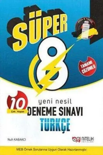 Nitelik Yayınları 8. Sınıf Süper Türkçe Yeni Nesil Deneme Sınavı