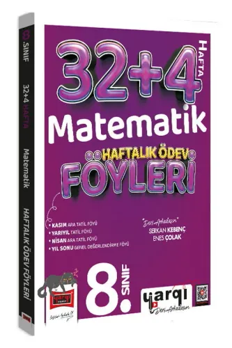 YARGI 8. SINIF MATEMATİK 32+4 HAFTALIK ÖDEV FÖYLERİ